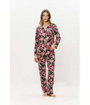 Hose mit geradem Bein des bedruckten Viskose-Pyjamas – Coemi