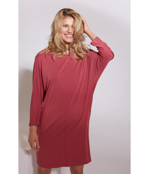 Knee-length batwing sleeve pocket dress. Coemi Lingerie