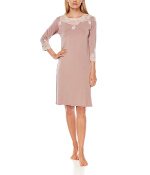 Camisón largo micromodal tono blanco cuerpo completo