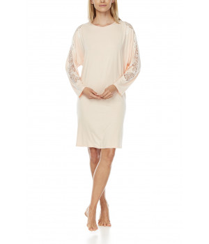 Tunic-style nightdress/lounge robe with long batwing sleeves - Coemi-Lingerie