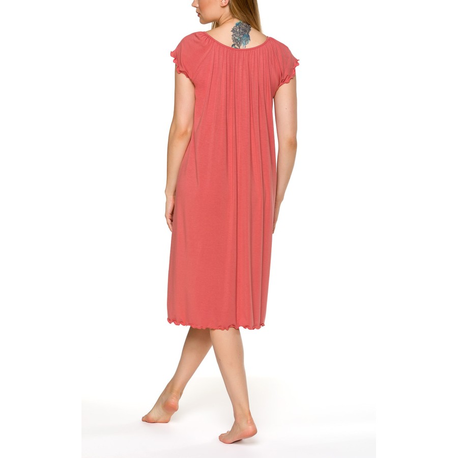 Camisón largo rosa corte amplio espalda