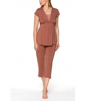 Pyjamas with short-sleeves and three-quarter-length bottoms - Coemi-lingerie