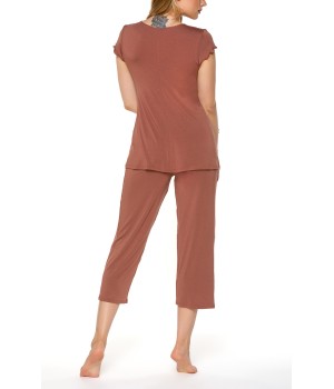 Pantalón pijama micromodal elastano talle S largo 60 cm