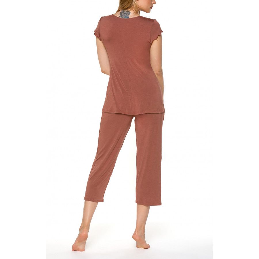 Pyjamas with short-sleeves and three-quarter-length bottoms - Coemi-lingerie