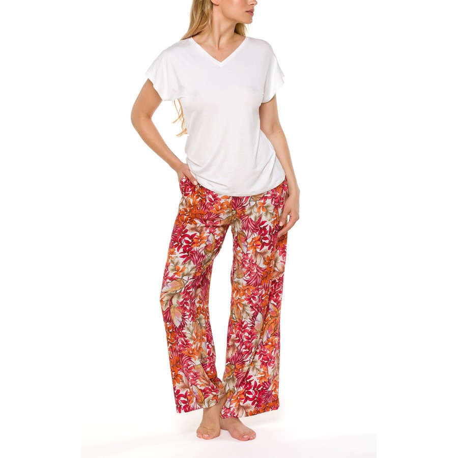 Pijama viscosa 100% motivo florido corte amplio