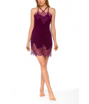 Very glamorous negligee with criss-cross straps and pretty lace - Coemi-lingerie  