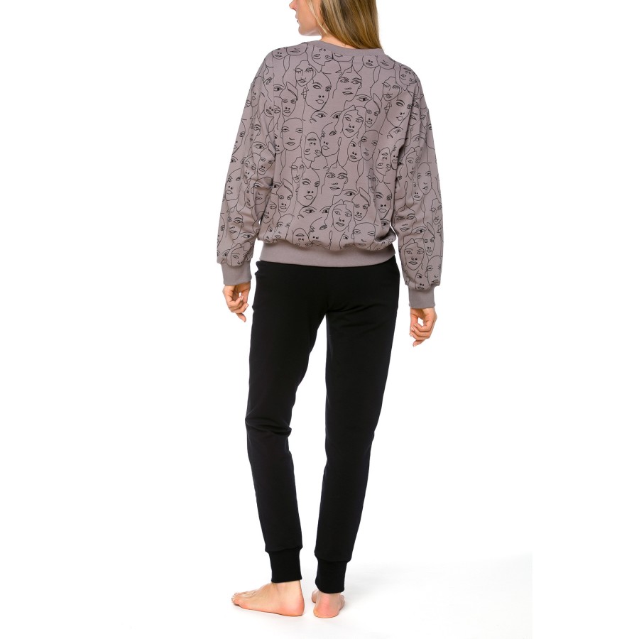 Ropa de estar en casa leopardo con corte ajustado