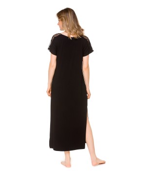 Camisón largo de micromodal con motivo marinero