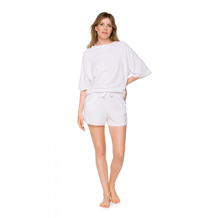 Zweiteiliger Hausanzug aus Tencel® mit einem T-Shirt mit weiten ¾-Ärmeln - Coemi-lingerie