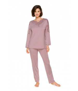 Ensemble pyjama / tenue d'intérieur en micromdal, haut ample à manches longues