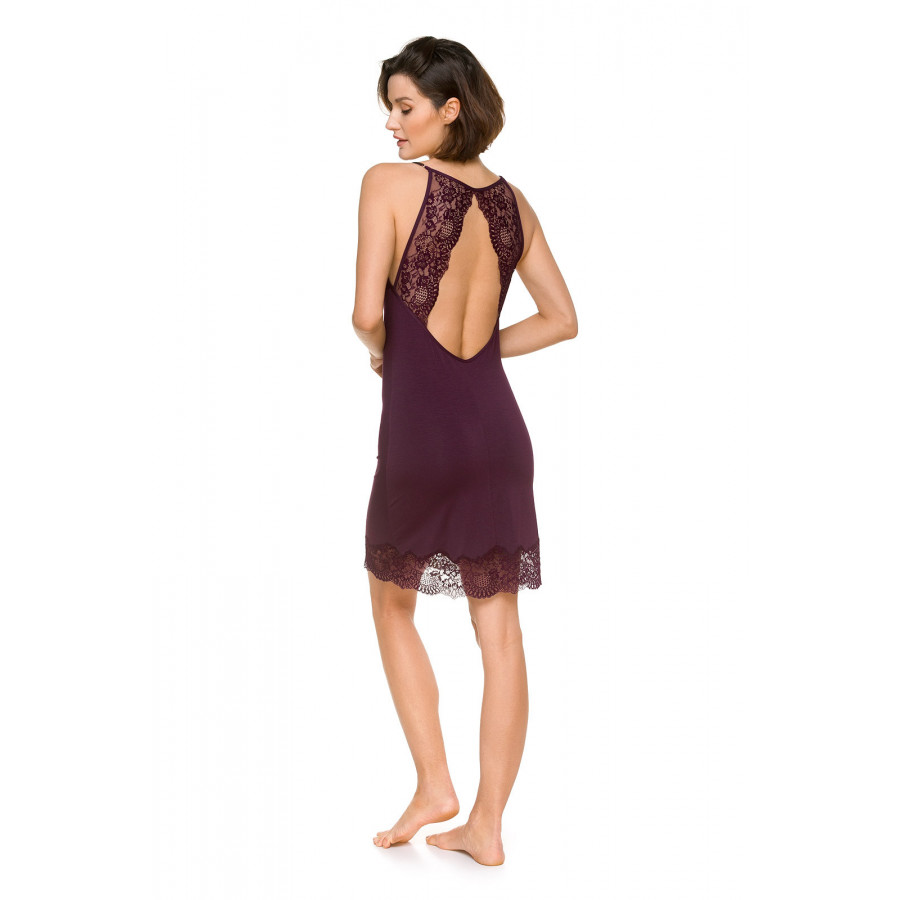Very sexy negligee with pretty half-open back, enhanced with lovely lace - Coemi-lingerie