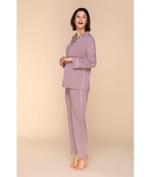 Pijama mujer micromodal corte amplio color negro