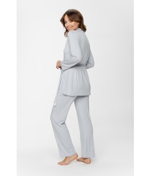 Ceinture en satin soyeux sur pantalon de pyjama fluide