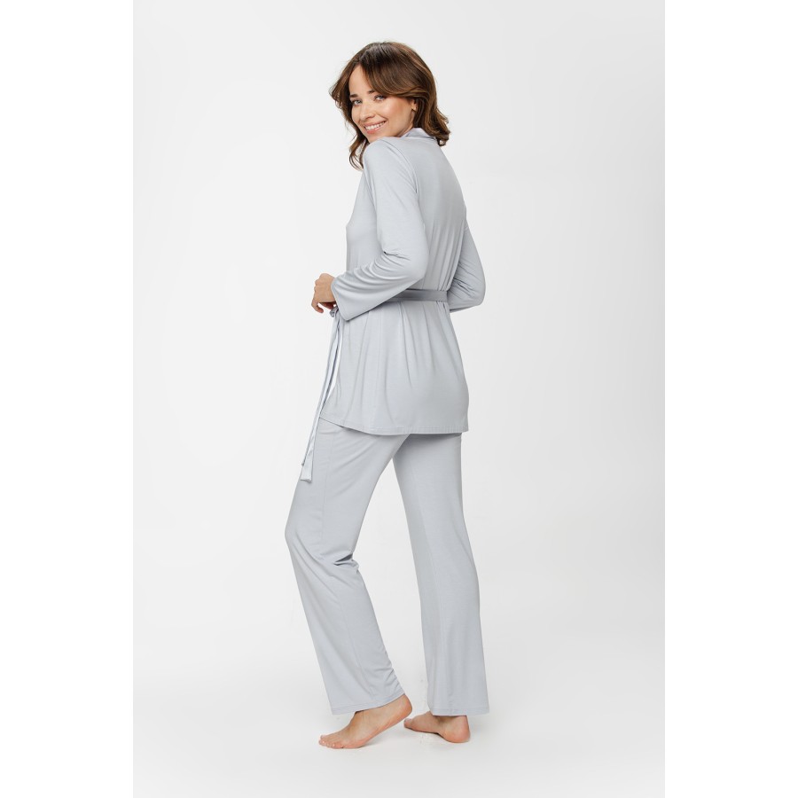 Ceinture en satin soyeux sur pantalon de pyjama fluide