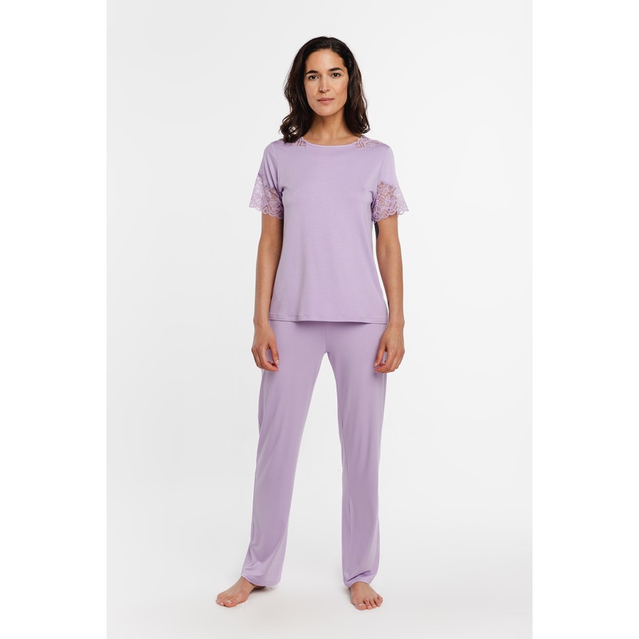 Pijama set mujer negro vista frontal