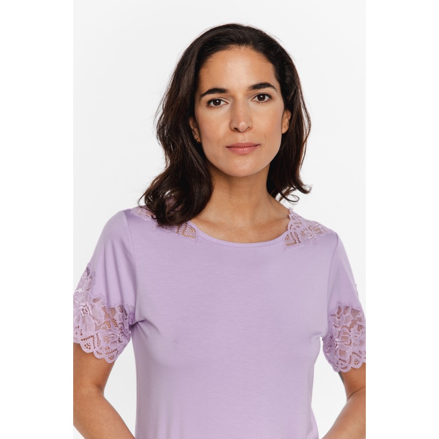 Pijama set mujer blanco mangas cortas