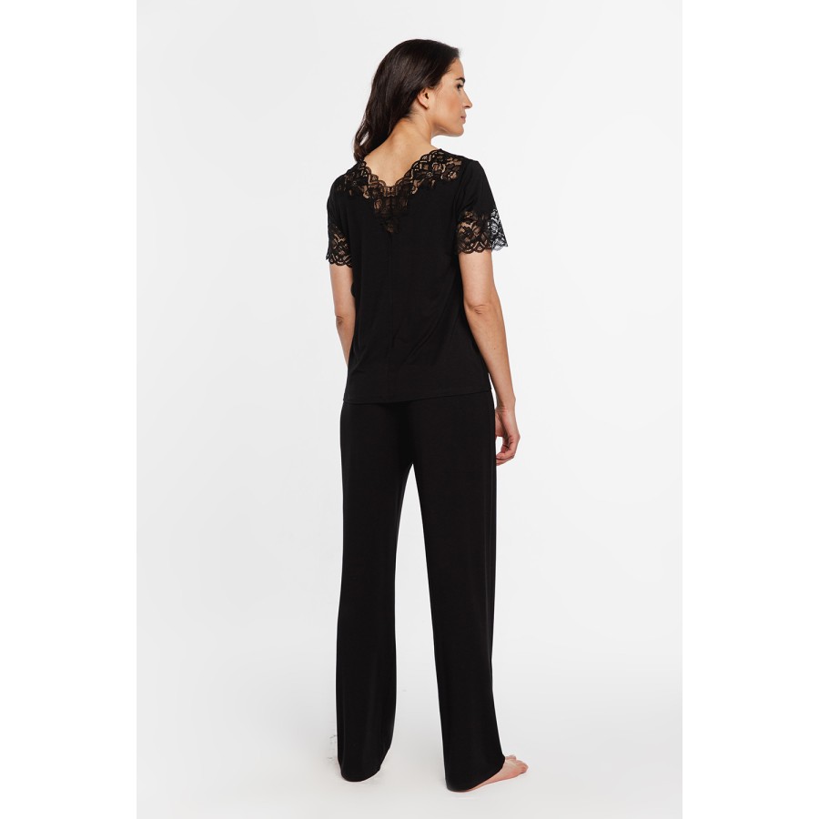 Set de descanso negro talla XS