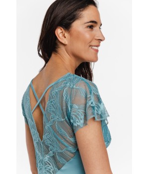 Camisón largo negro de micromodal y elastano