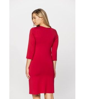 Elegante chemise de nuit style tunique en micromodal encolure en V ourlée de soie