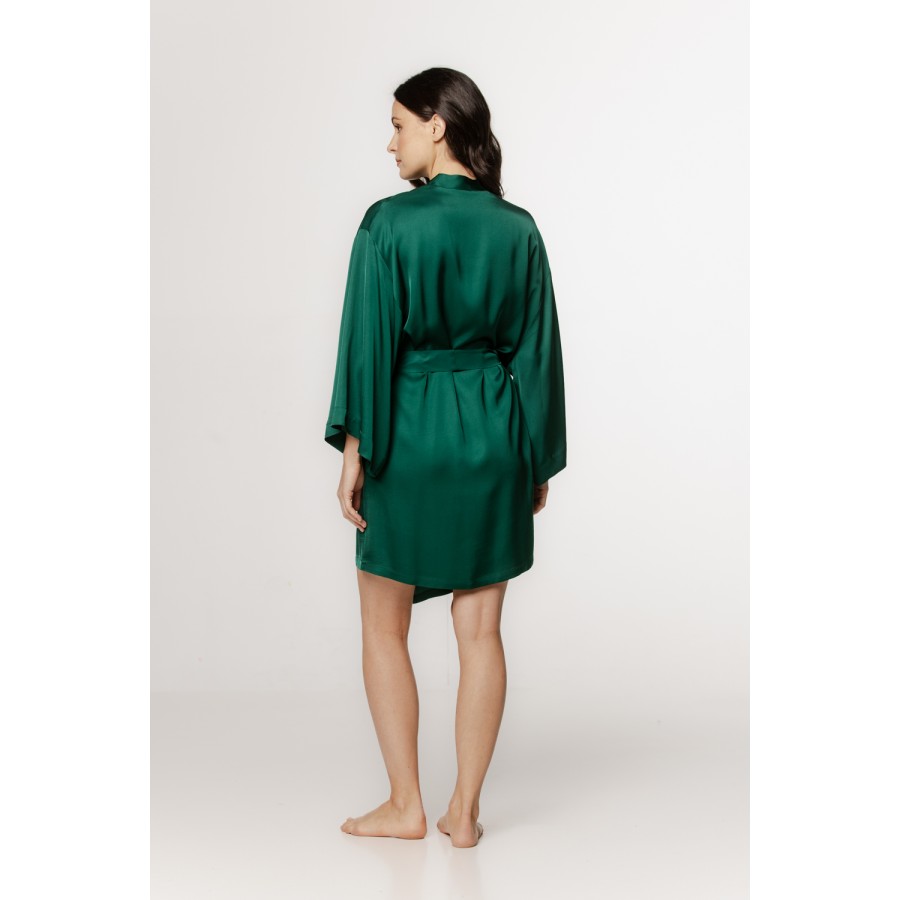 Élégant dpetit éshabillé ample en viscose et soie artificielle, manches larges et ceinture