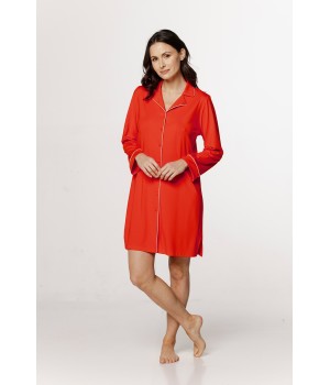 Wunderschöne Damen-Seidenbluse mit durchgehender Knopfleiste, Besatz und V-Ausschnitt.