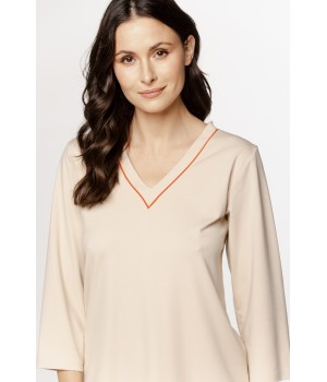 Pyjama rayonne nylon spandex col V