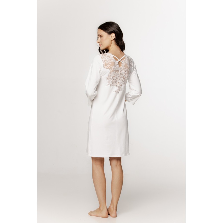 Textil micromodal y encaje camisón túnica