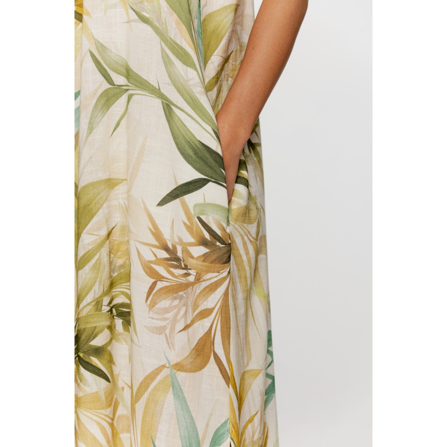 Traumhaftes Lounge-Kleid mit tropischem Print und schmalen Trägern 4 - www.coemi-lingerie.com 