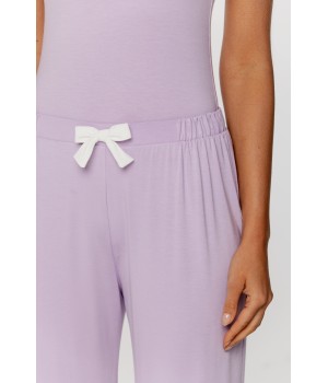 Lovely micromodal pyjama set, tank top and flowing, straight-leg trousers