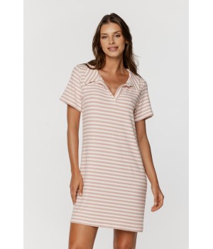 Radiant short-sleeved nightgown with a V-neck 3 - www.coemi-lingerie.com 