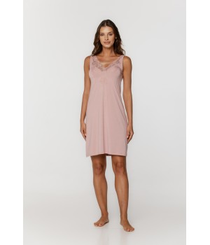 Fabulous nightie with wide straps and embroidery