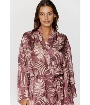 Magnifique peignoir long avec manches longues et poches