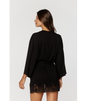 Pretty negligee with lace on the long, wide sleeves