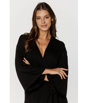 Pretty negligee with lace on the long, wide sleeves