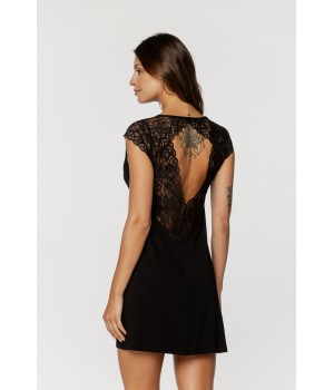 Wunderschönes, besticktes Nachthemd mit offenem Rücken 8 - www.coemi-lingerie.com 