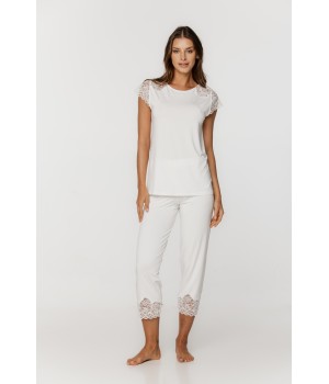 Kurzärmeliges Spitzenpyjama-Set 1 - www.coemi-lingerie.com 
