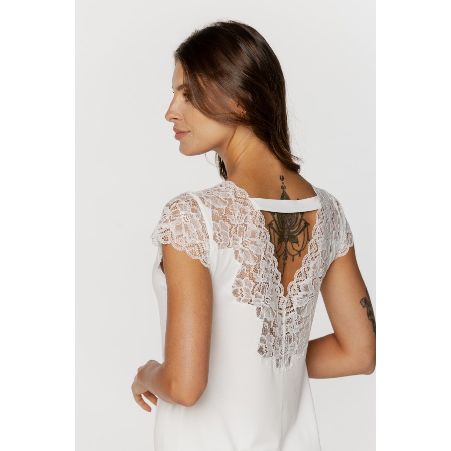 Ensemble de pyjama à manches courtes et dentelle Pyjamas - www.coemi-lingerie.com 