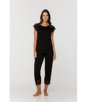 Ensemble de pyjama à manches courtes et dentelle Pyjamas - www.coemi-lingerie.com 