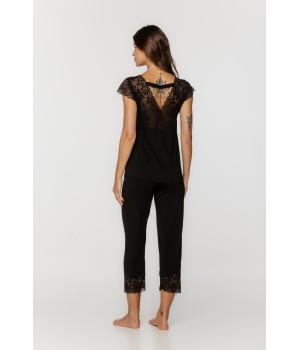 Ensemble de pyjama à manches courtes et dentelle Pyjamas - www.coemi-lingerie.com 