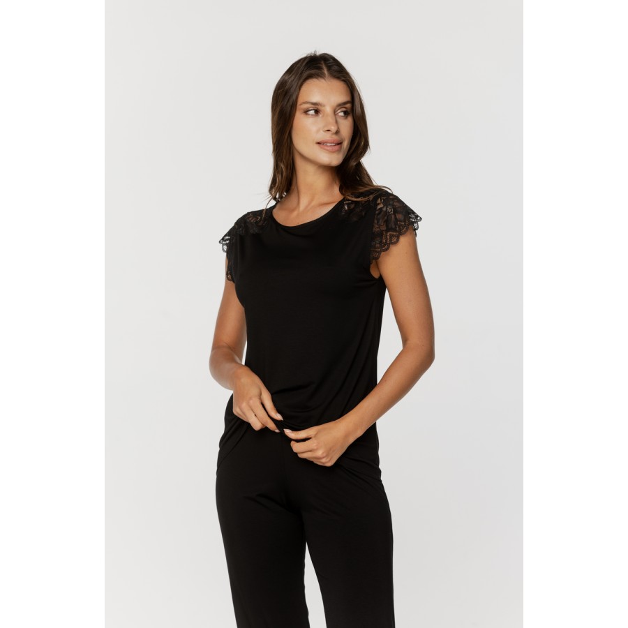 Short-sleeved lace pyjama set 8 - www.coemi-lingerie.com 