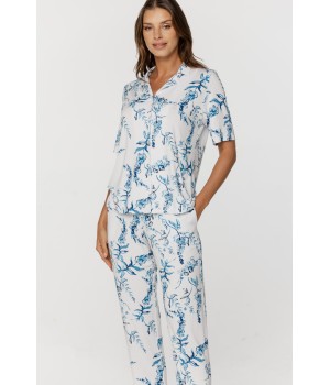 Pantalón largo pijama micromodal cintura elástica caída suave