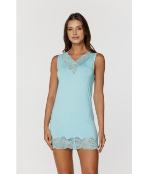 Babydoll aus Mikromodal mit V-Ausschnitt und Spitzenbesatz am Saum 3 - www.coemi-lingerie.com 