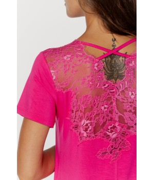 Wonderful short-sleeved pajama set with embroidery 5 - www.coemi-lingerie.com 