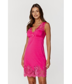 Negligé aus Micromodal mit Spitze am Oberteil, am gesamten Rücken und am Saum 3 - www.coemi-lingerie.com 