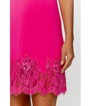 Micromodal nightdress with lace on the bust, the entire back and the bottom of the dress 5 - www.coemi-lingerie.com 