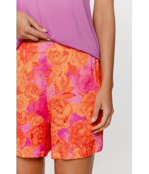Pyjama set comprising a plain micromodal top and printed viscose shorts 5 - www.coemi-lingerie.com 
