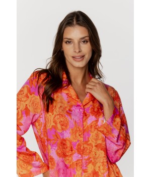 Viscose pyjama set with shirt-style top and loose, flowing trousers 4 - www.coemi-lingerie.com 