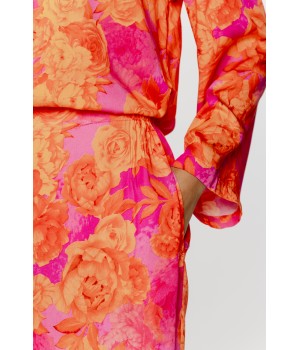 Pyjama-Set aus bedruckter Viskose mit Hemdbluse und weiter, fließender Hose 5 - www.coemi-lingerie.com 