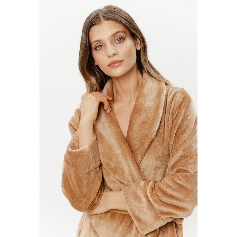 Seitentasche im Detail – Maxi-Bademantel 100% Polyester Coemi