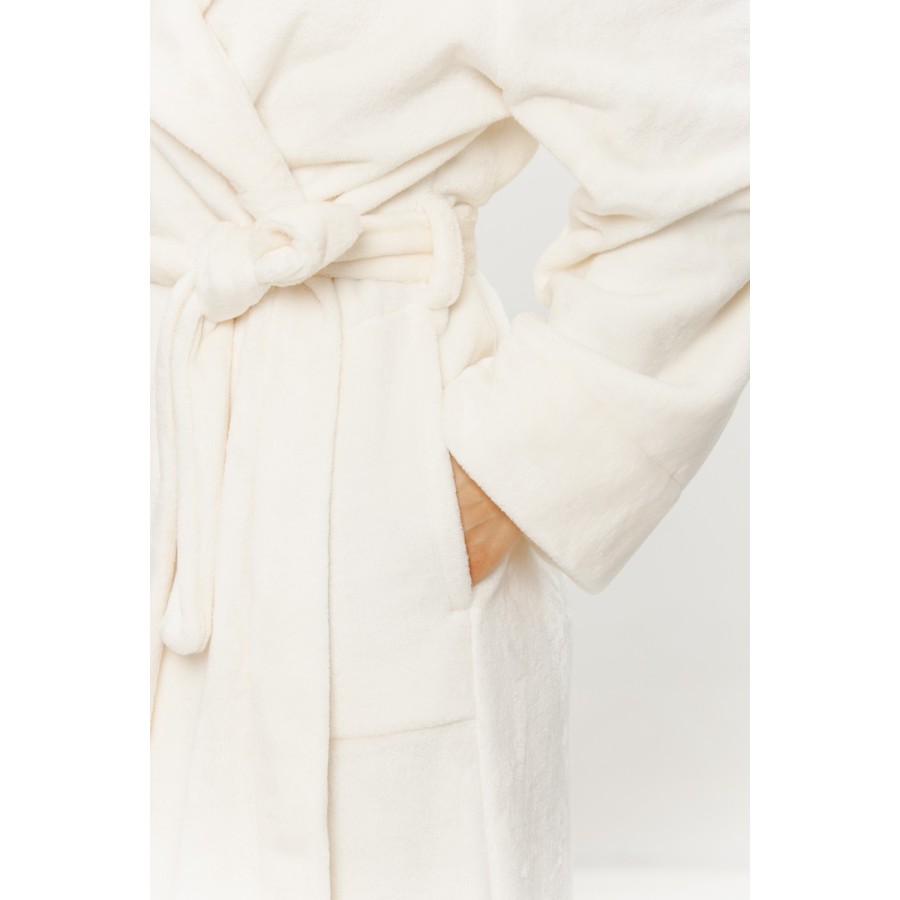 Velours polyester maxi peignoir COEMI texture chaude et enveloppante